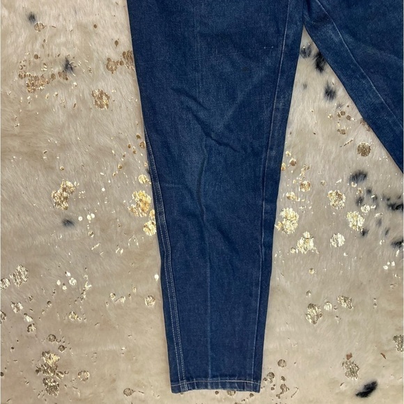 Chic 80s Vintage Dark Wash High Rise Denim Jeans Size 4 - Picture 3 of 6
